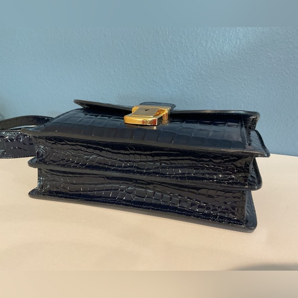 Stunning AD Firenze Croc Embossed Midnight Blue Leather Florence , Italy - Picture 6 of 13